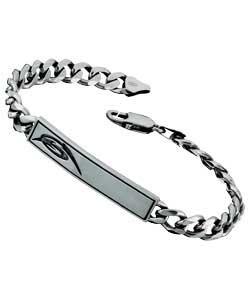 Sterling Silver Gents Oxidised Arrows; ID Bracelet