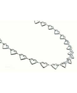 Sterling Silver Half Heart Twist Necklet