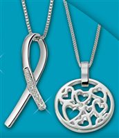 Sterling Silver Multi Hearts Pendant With CZ