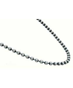 Sterling Silver Oxidised Ball Chain