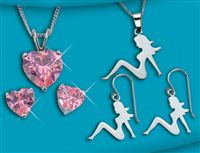 Sterling Silver Pin Up Set