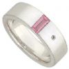 Sterling silver pink tourmaline ring