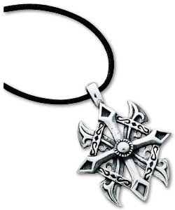 Sterling Silver Sheild and Arrows Pendant