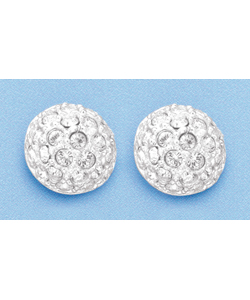 Sterling Silver Snowball Earrings
