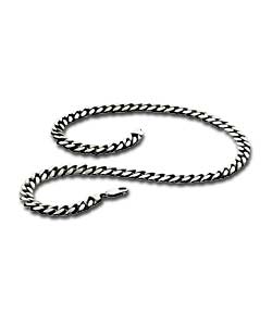 Sterling Silver Solid Oxidised Curb Chain