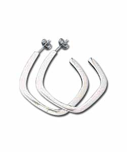 Sterling Silver Square Hoops