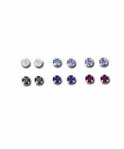 Sterling Silver Stone Set Studs
