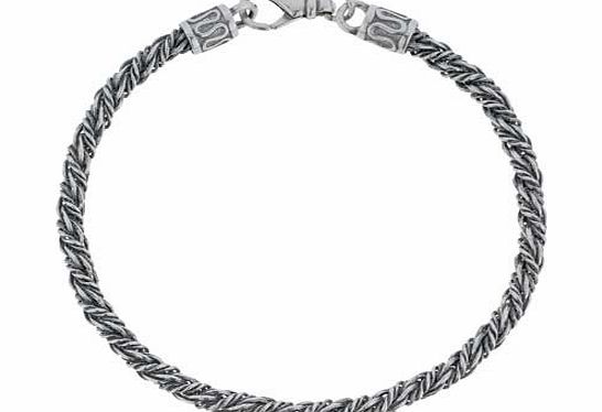 Unbranded Sterling Silver Twist Wheat Chain Bracelet