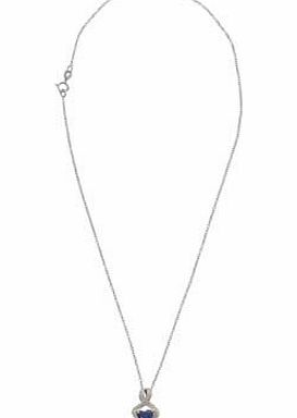 Unbranded Sterling Silver White and Tanzanite Cubic