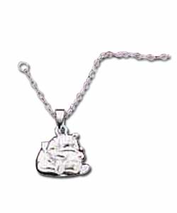 Sterling Silver Winne the Pooh Honey Pot Pendant