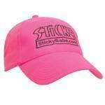 There are two Sticky Rubber caps, one in pink and