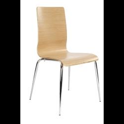 Stiletto Bistro Leg Chair Wood Veneer Oak