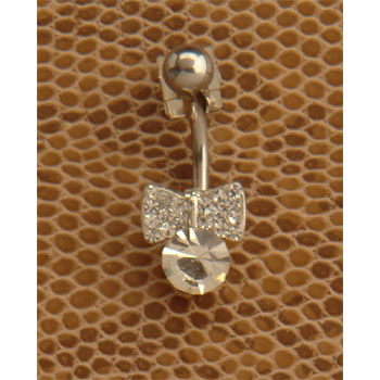 Stone Set Bow navel