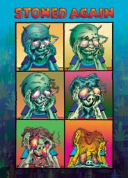 Stoned Again (Faces) Keyring