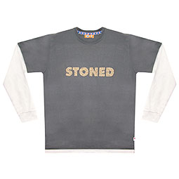 Stoned T-Shirt With Grown On Sleeves