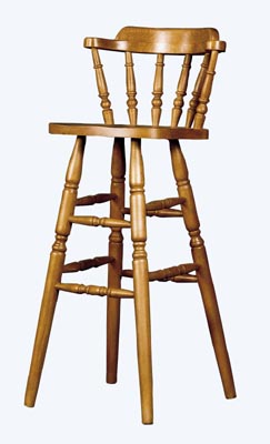 BEECH SMALL SPINDLE BAR STOOL WITH A SEAT WIDTH OF 1538cm
