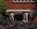 Unbranded Straight Elephant Garden Bench: W350xL1040xH440 - Marble Green