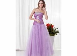 Unbranded Strapless Backless Beading Pleat Draped