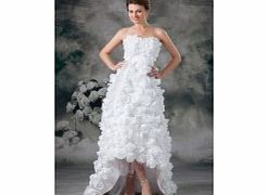 Unbranded Strapless Backless Bow Belt 3D-flower High-low