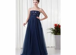 Unbranded Strapless Backless Empire Beading Draped