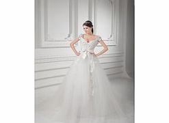 Unbranded Strapless Lace Beading 3D-flower Princess Satin