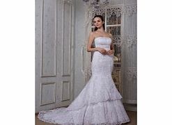 Unbranded Strapless Noble Romantic Wedding Dresses (Satin