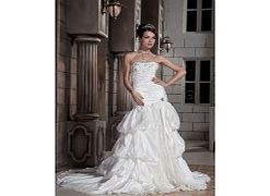 Unbranded Strapless Noble Wedding Dresses (Taffeta Chapel