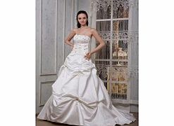 Unbranded Strapless Romantic Terse Wedding Dresses (Satin