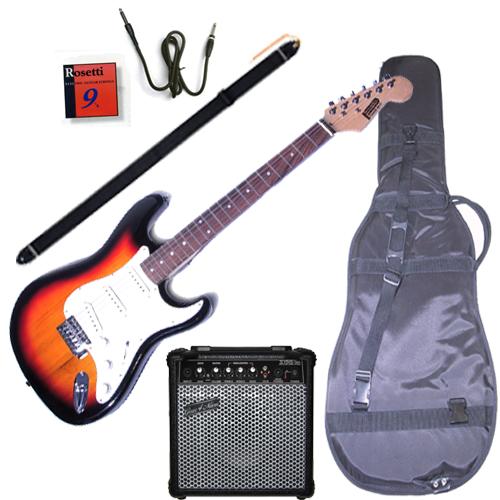 Strat Style Guitar in S/B with Amp Pack