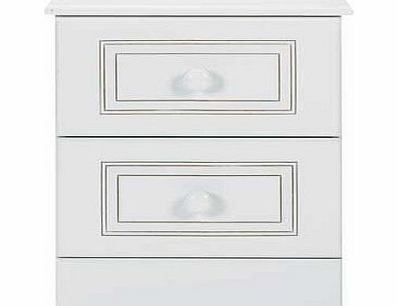 Unbranded Stratford 2 Drawer Bedside Chest - White