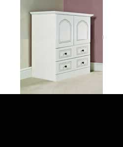 Unbranded Stratford RA 2 Door 2 Drawer Wardrobe - White