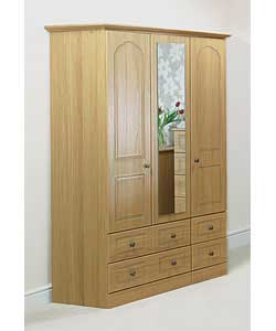 Unbranded Stratford RA 3 Door Wardrobe With Mirror