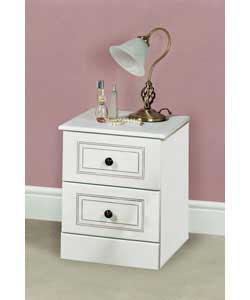 Unbranded Stratford RA Bedside Chest In White Finish