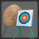 Heavy duty straw targets. Available in square 90cm