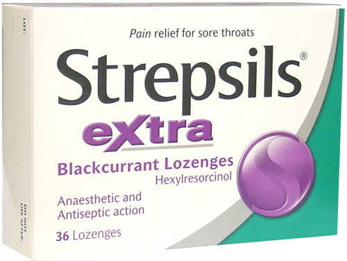 Unbranded Strepsils Extra Blackcurrant x36