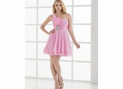 Unbranded Stretch satin Chiffon Short/mini One Shoulder