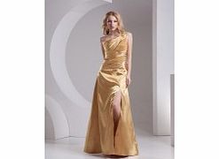 Unbranded Stretch satin Floor-length One Shoulder