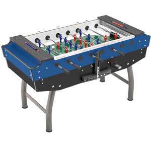 Striker Table Football Table game in blue is a professional table football table with an impact