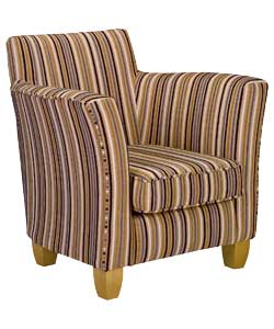 Unbranded Stripe Chair - Terracotta