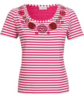 Unbranded Stripe Circle Print T-shirt