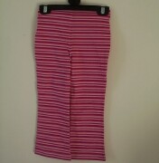 Shades of pink striped leggings with a glittery stripe