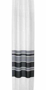 Unbranded Stripe Shower Curtain - Black and Grey