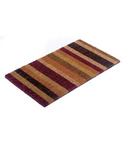 Striped PVC Backed Coir Mat