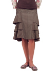 Striped tiered skirt.