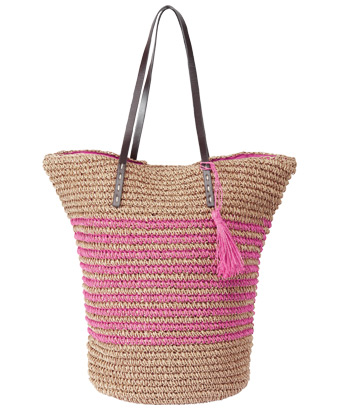 Unbranded Stripey Straw Shopper