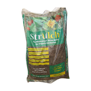 Strulch is a mineralised straw mulch for organic gardening. It reduces weed growth by up to 95  reta