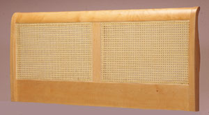 Stuart Jones- Chartwell- 4FT 6" Solid Maple With Rattan Headboard