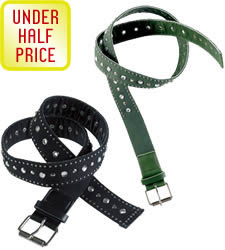 Unbranded Studded and Diamente Canvas Belt