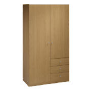 Student Offer 2 Door 3 Drawer wardrobe- Oak effect