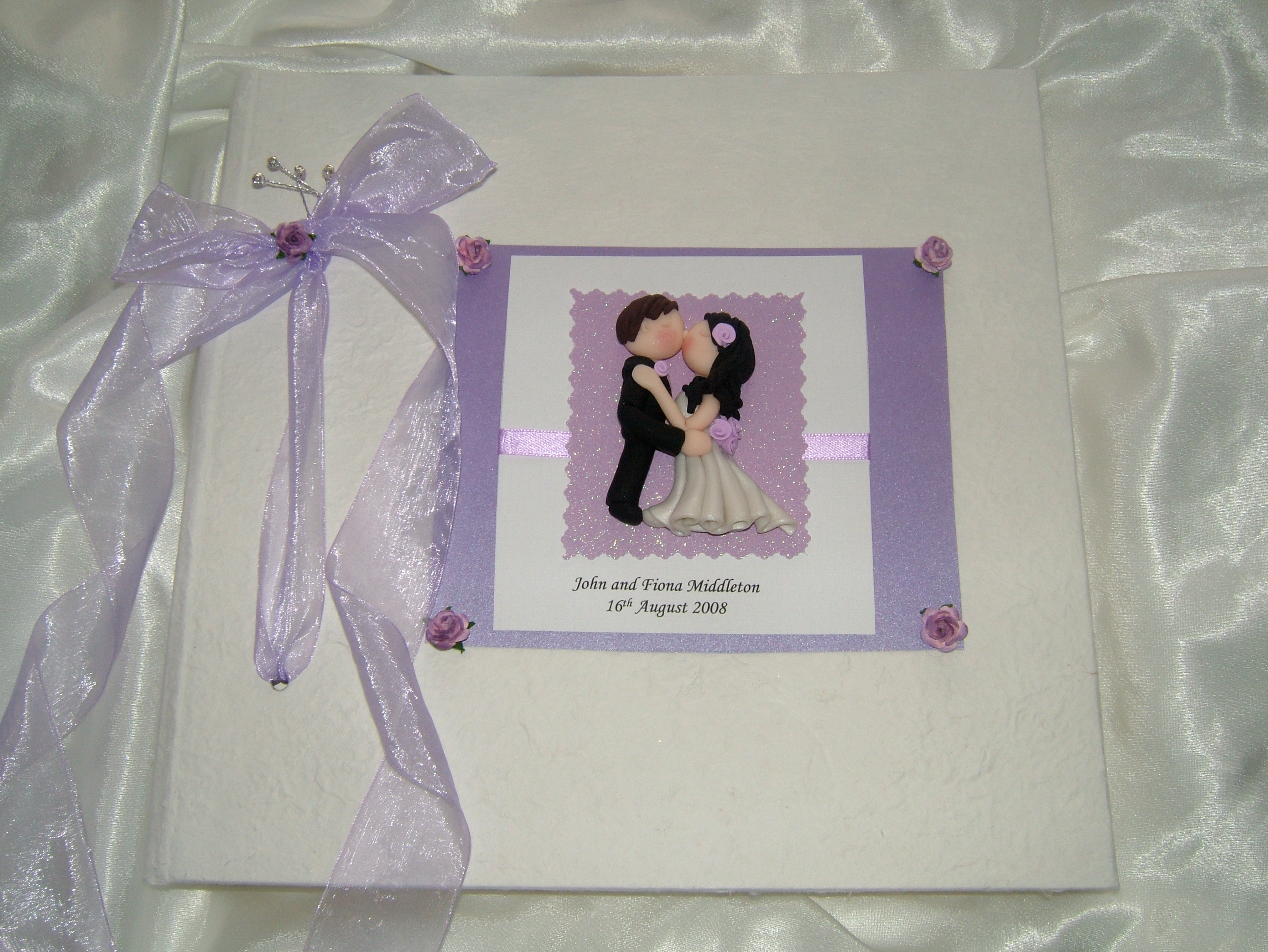 BEAUTIFUL PERSONALISED WEDDING PHOTO ALBUM. CHOOSE YOUR COLOURS TO MATCH YOUR THEME. PERSONALISED FO